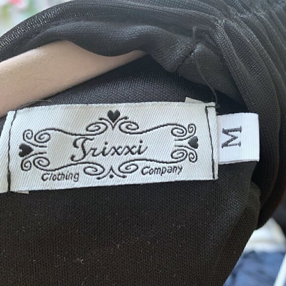 Trixxi Women Black Mini Dress, size Medium Junior - Picture 8 of 12